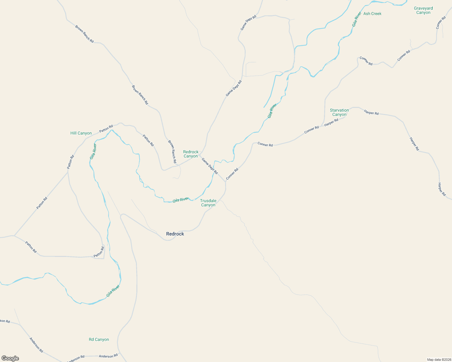 map of restaurants, bars, coffee shops, grocery stores, and more near 2128 Conner Road in Redrock