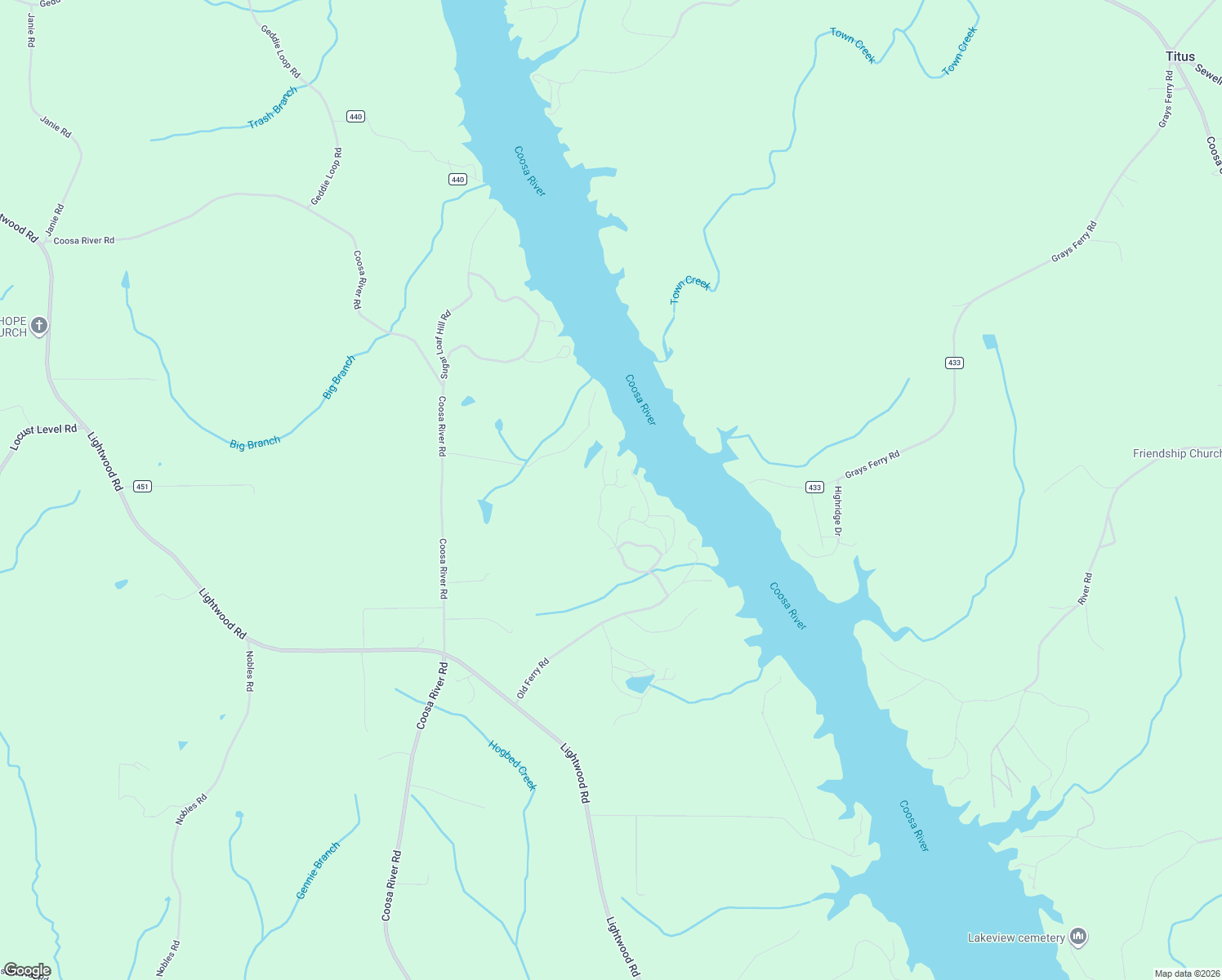 map of restaurants, bars, coffee shops, grocery stores, and more near 2 Thomas Road in Deatsville