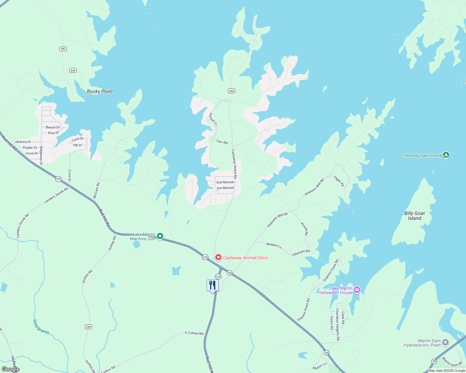 map of restaurants, bars, coffee shops, grocery stores, and more near 18 3rd Retreat in Eclectic
