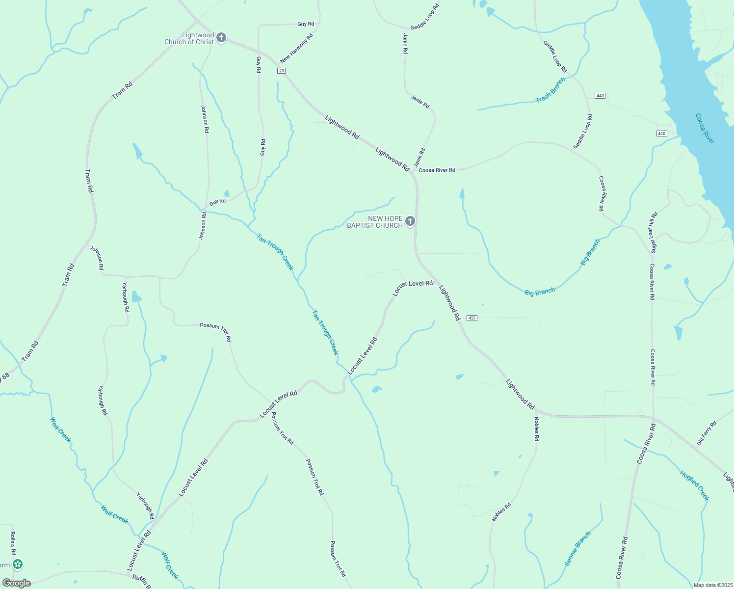 map of restaurants, bars, coffee shops, grocery stores, and more near 275 Country Lane in Deatsville