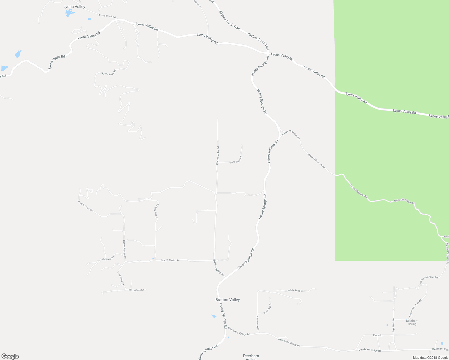 map of restaurants, bars, coffee shops, grocery stores, and more near 2691 Bratton Valley Road in Jamul