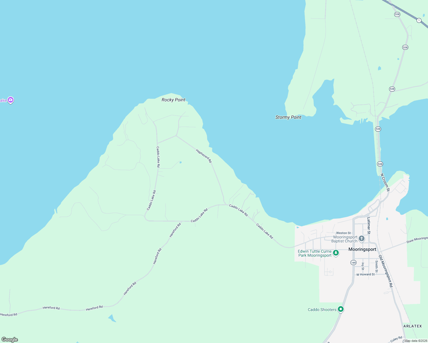 map of restaurants, bars, coffee shops, grocery stores, and more near 8211 Haphazard Road in Mooringsport