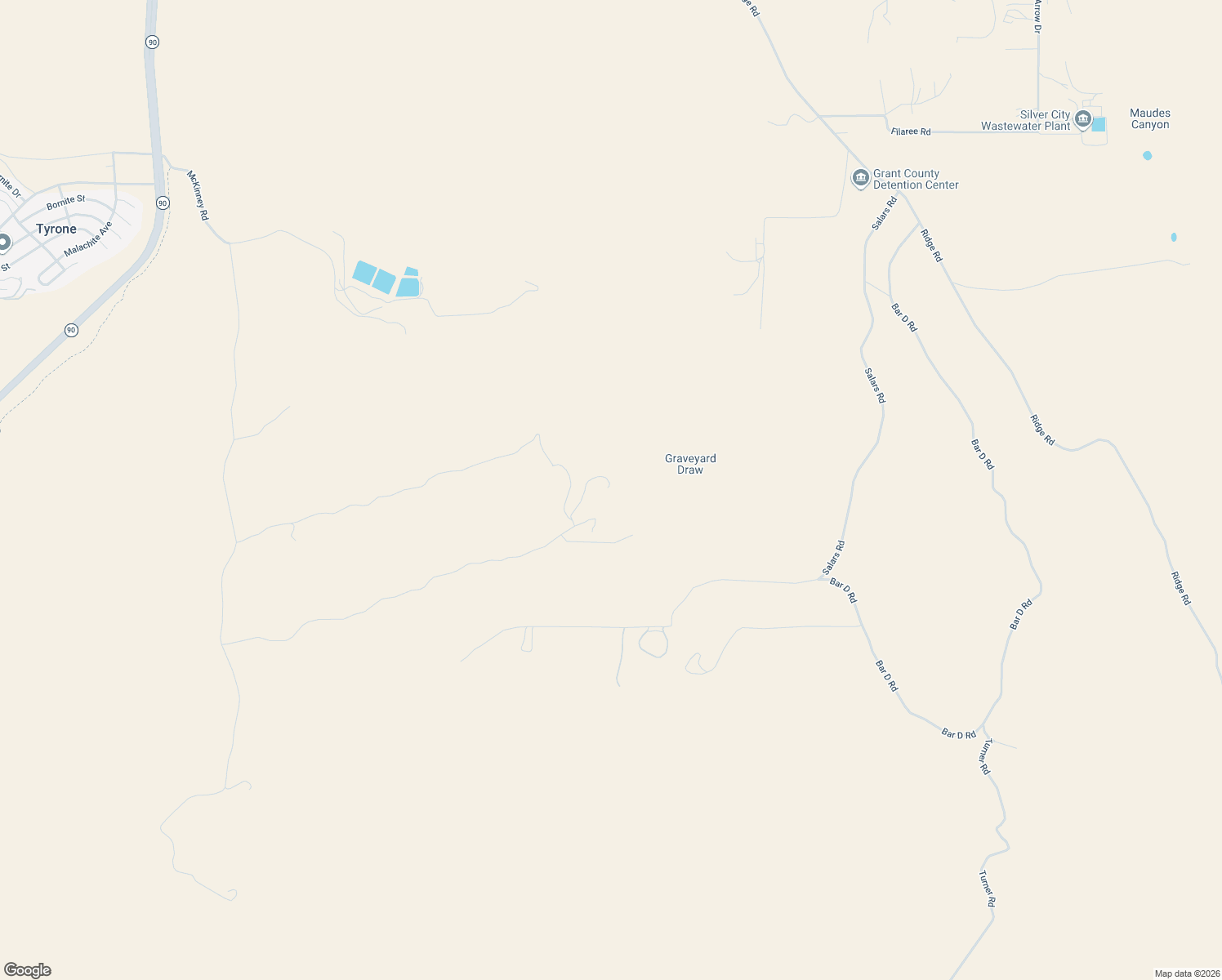 map of restaurants, bars, coffee shops, grocery stores, and more near 101 Running Iron Ridge in Silver City