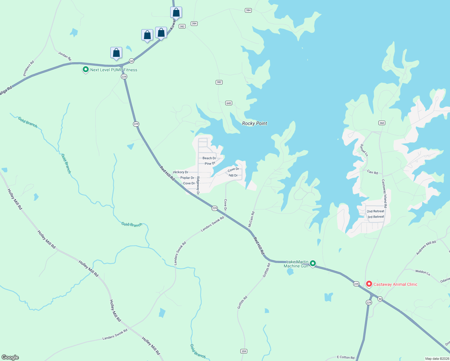 map of restaurants, bars, coffee shops, grocery stores, and more near 601-635 Cove Drive in Eclectic
