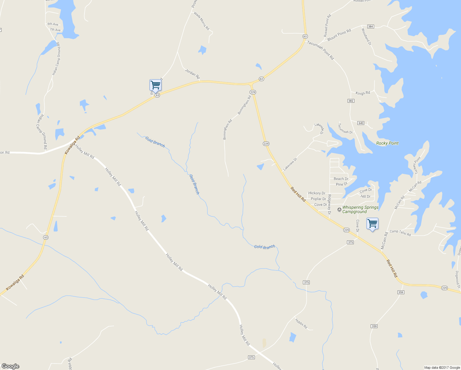 map of restaurants, bars, coffee shops, grocery stores, and more near 809 Birmingham Road in Eclectic