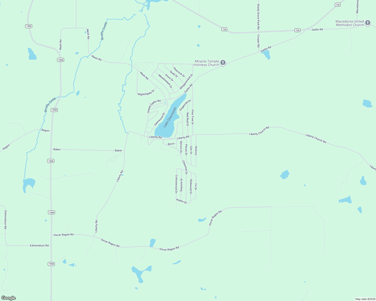 map of restaurants, bars, coffee shops, grocery stores, and more near 124 Elm Drive in Harleton