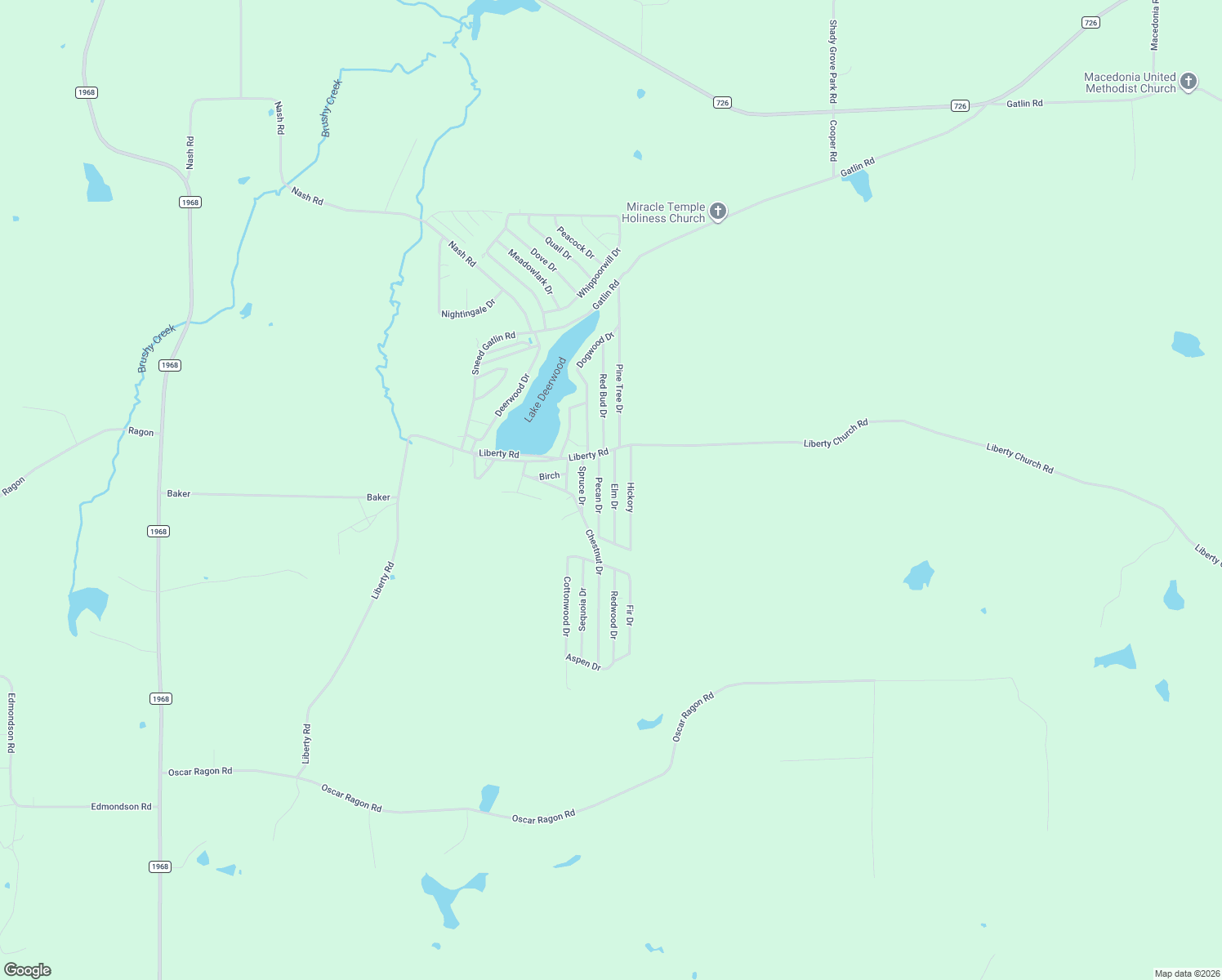 map of restaurants, bars, coffee shops, grocery stores, and more near 124 Elm Drive in Harleton