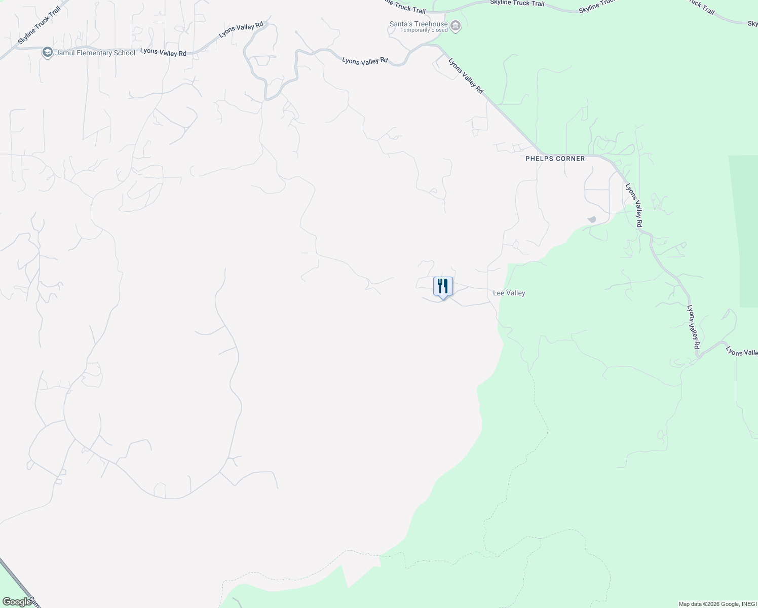 map of restaurants, bars, coffee shops, grocery stores, and more near 15397 Isla Vista Road in Jamul