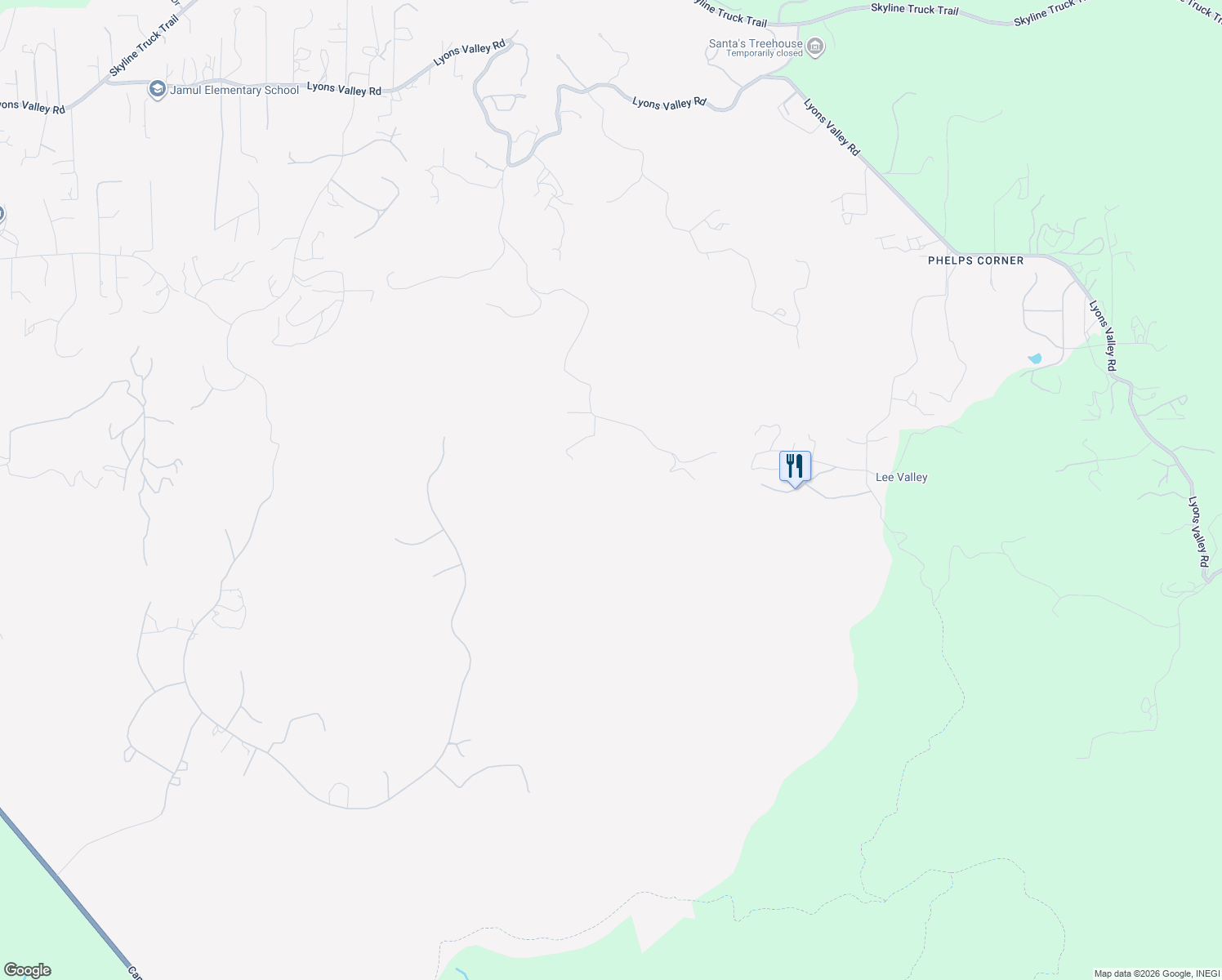 map of restaurants, bars, coffee shops, grocery stores, and more near Isla Vista Road in Jamul