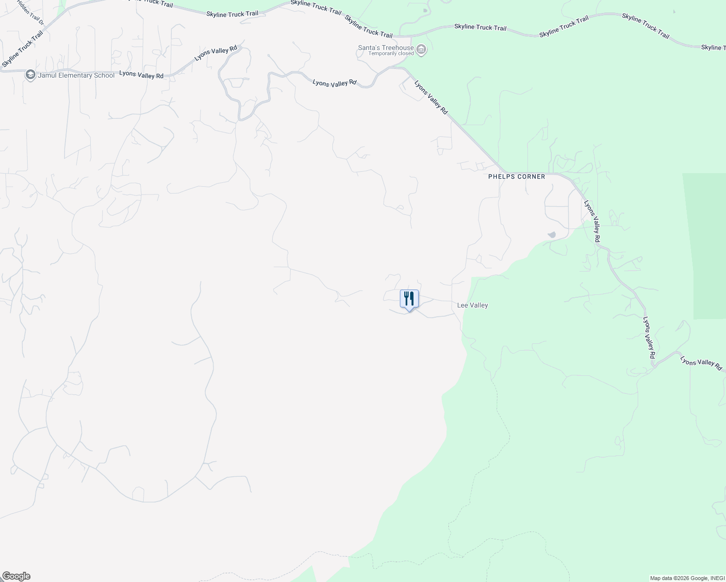 map of restaurants, bars, coffee shops, grocery stores, and more near Isla Vista Road in Jamul