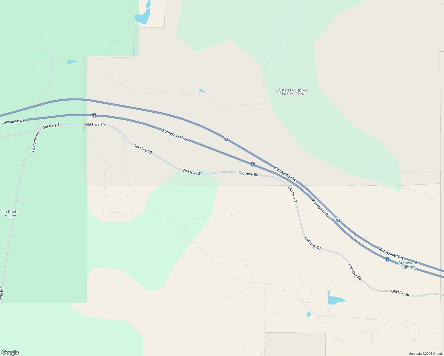map of restaurants, bars, coffee shops, grocery stores, and more near 34711 Old Highway 80 in Pine Valley