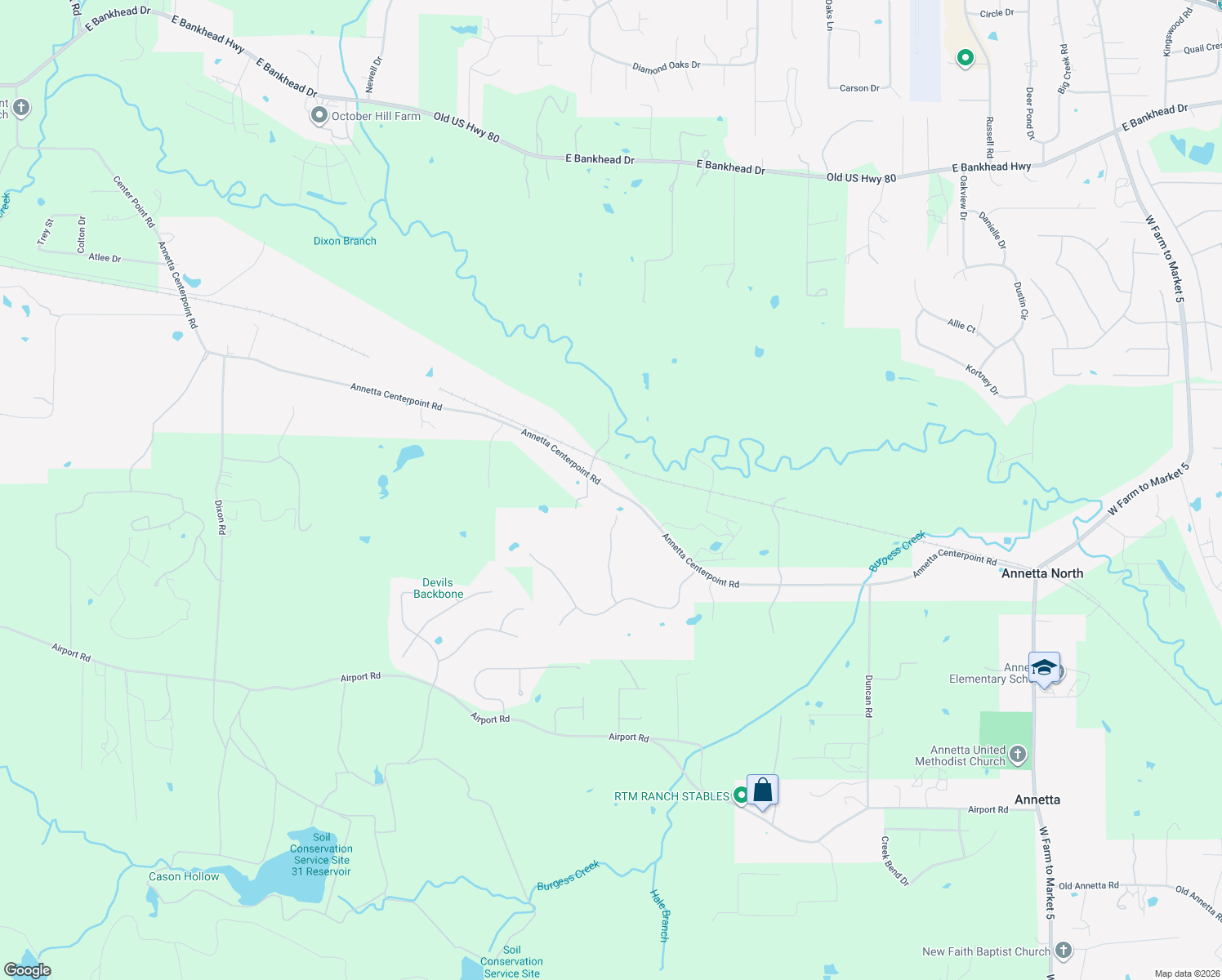 map of restaurants, bars, coffee shops, grocery stores, and more near 2441 Annetta Centerpoint Road in Annetta North