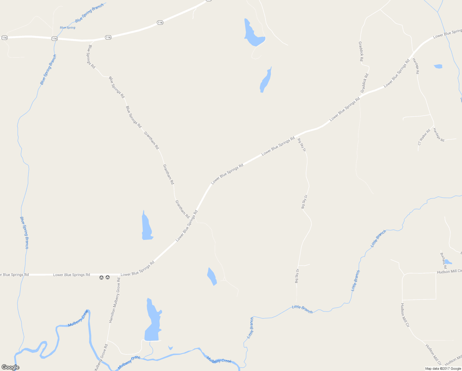 map of restaurants, bars, coffee shops, grocery stores, and more near 3243 Lower Blue Springs Road in Hamilton