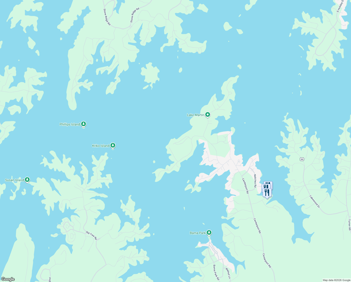 map of restaurants, bars, coffee shops, grocery stores, and more near 41-229 Crowne Pointe Road in Dadeville