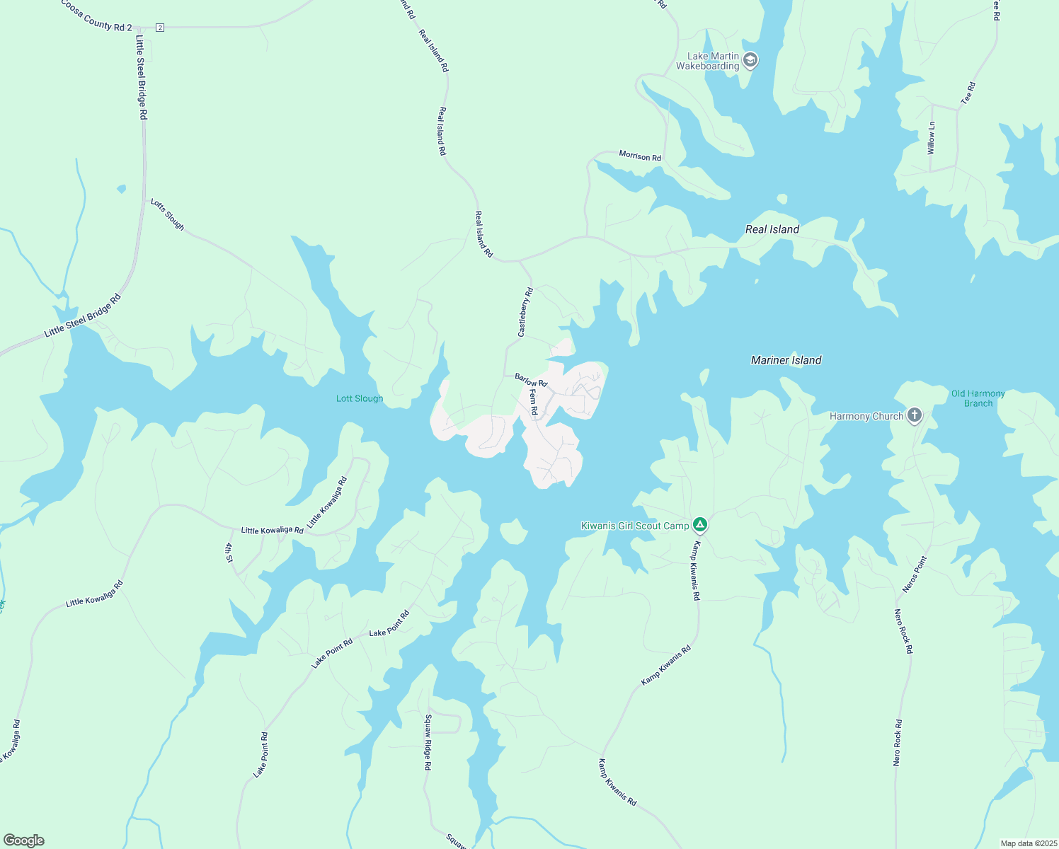 map of restaurants, bars, coffee shops, grocery stores, and more near 92 Fern Ridge in Alexander City