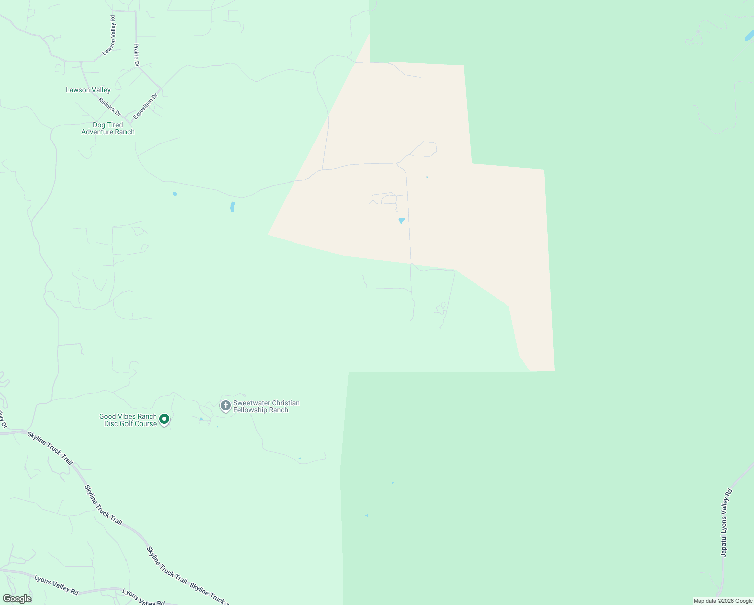 map of restaurants, bars, coffee shops, grocery stores, and more near Forest Park Trail in Jamul
