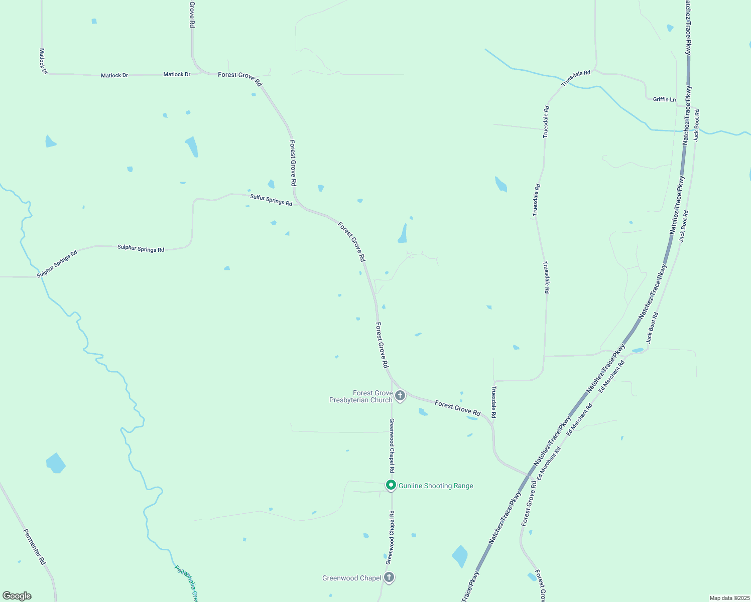 map of restaurants, bars, coffee shops, grocery stores, and more near 3899 Forest Grove Road in Carthage