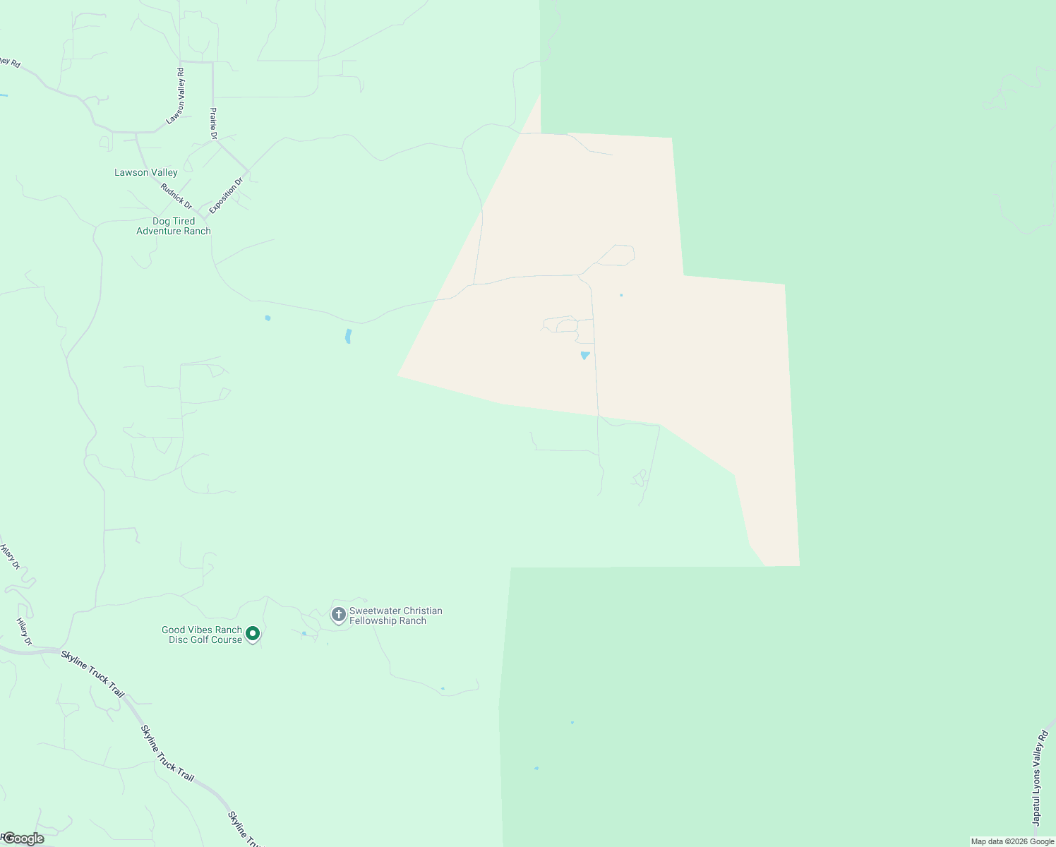 map of restaurants, bars, coffee shops, grocery stores, and more near 2540 Forest Park Road in Jamul