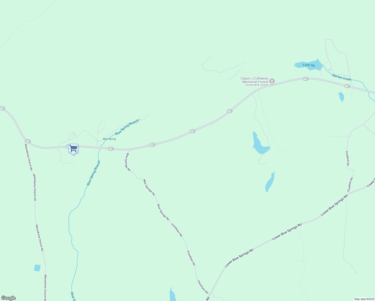 map of restaurants, bars, coffee shops, grocery stores, and more near 4506 Georgia 116 in Hamilton