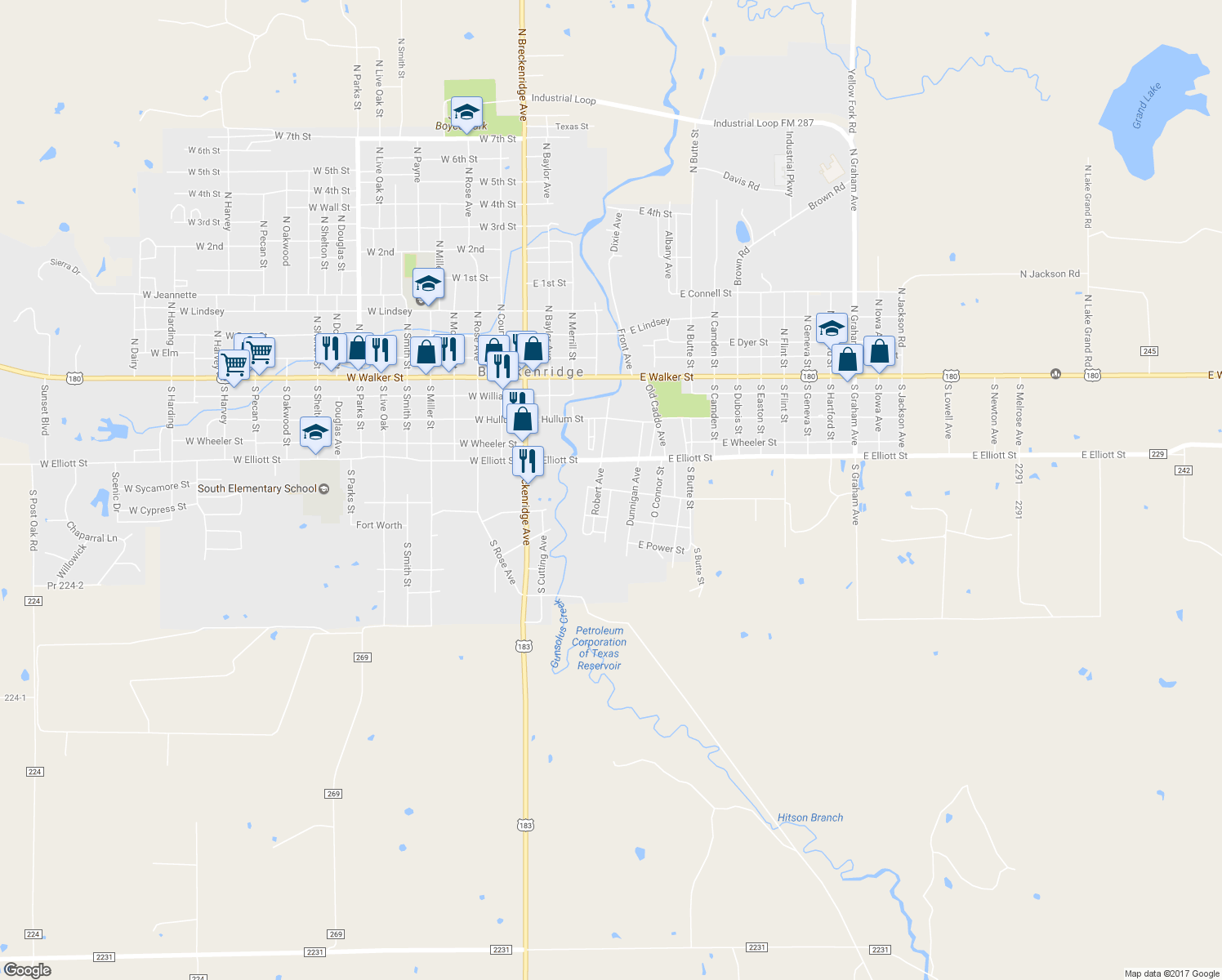 map of restaurants, bars, coffee shops, grocery stores, and more near 601 James Avenue in Breckenridge