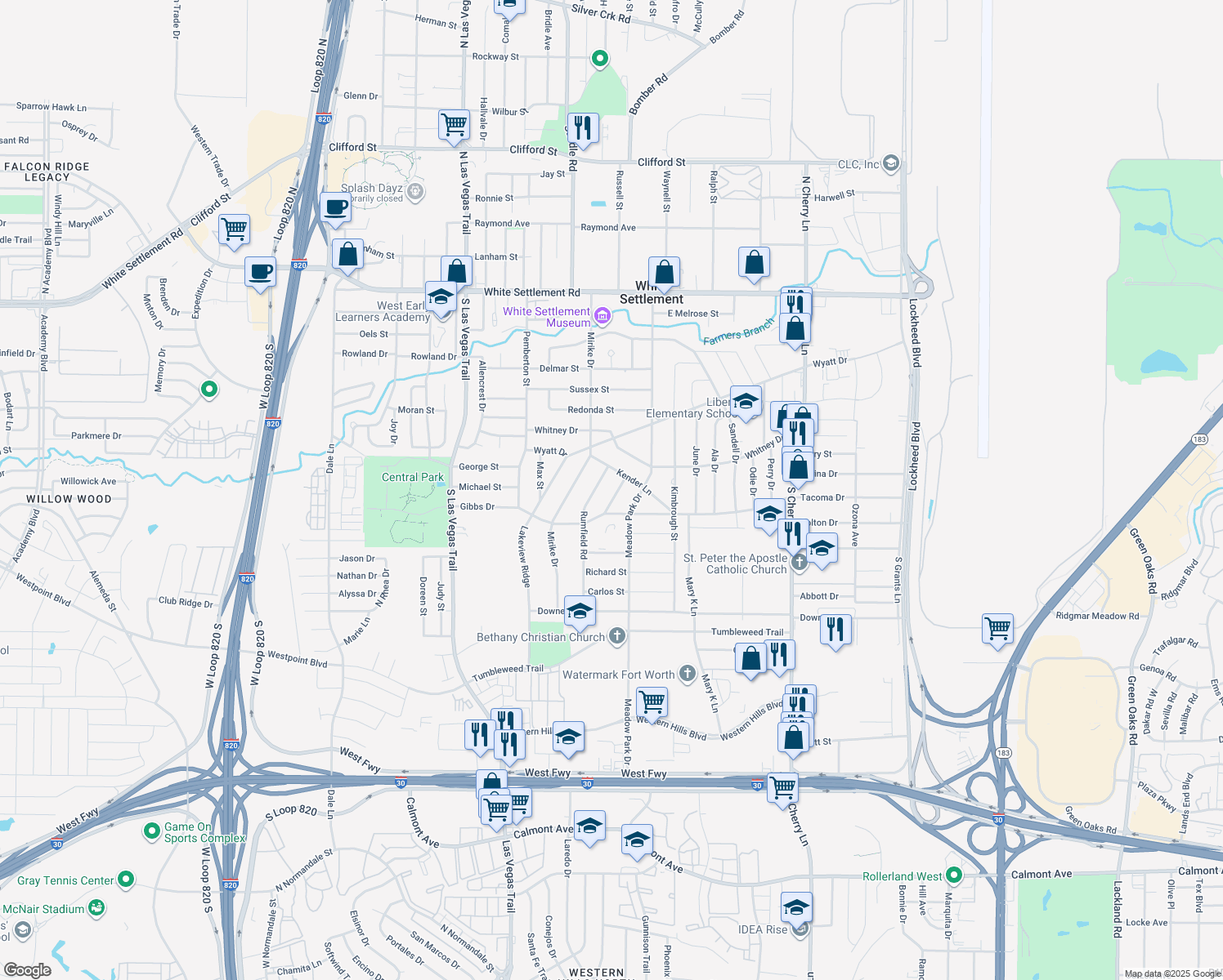 808 North Ridge Drive, White Settlement TX Walk Score
