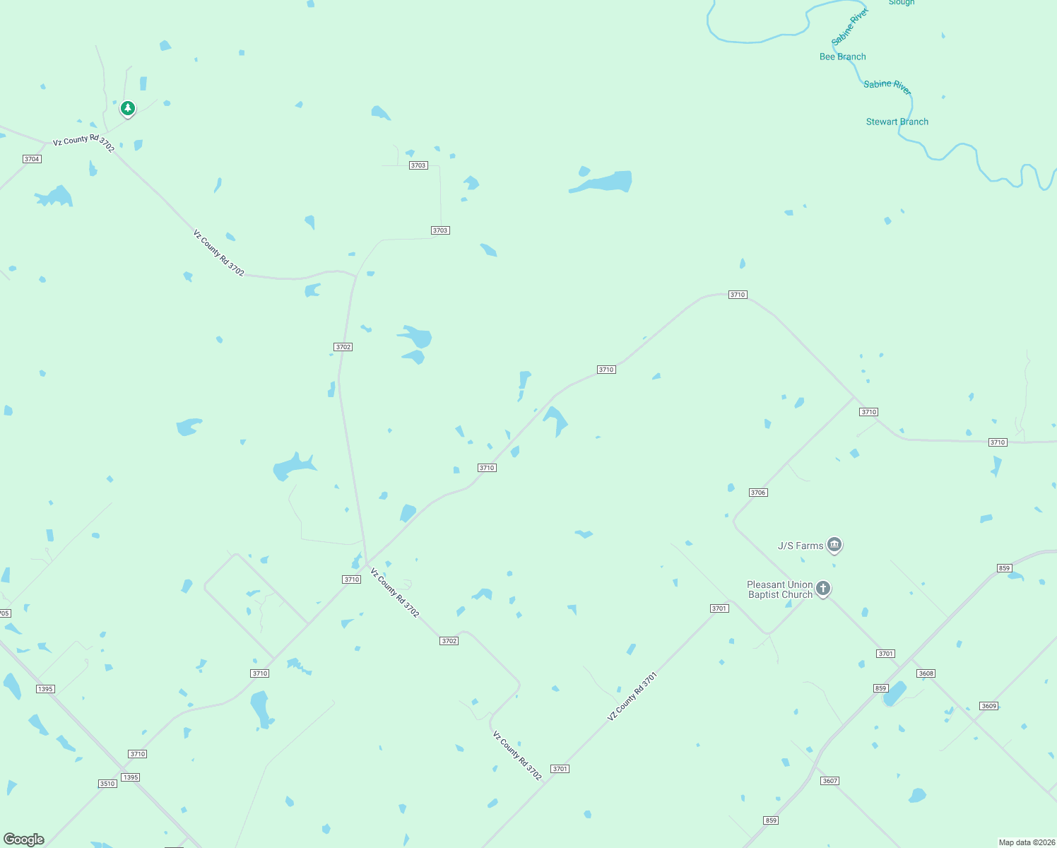 map of restaurants, bars, coffee shops, grocery stores, and more near County Road 3710 in Edgewood