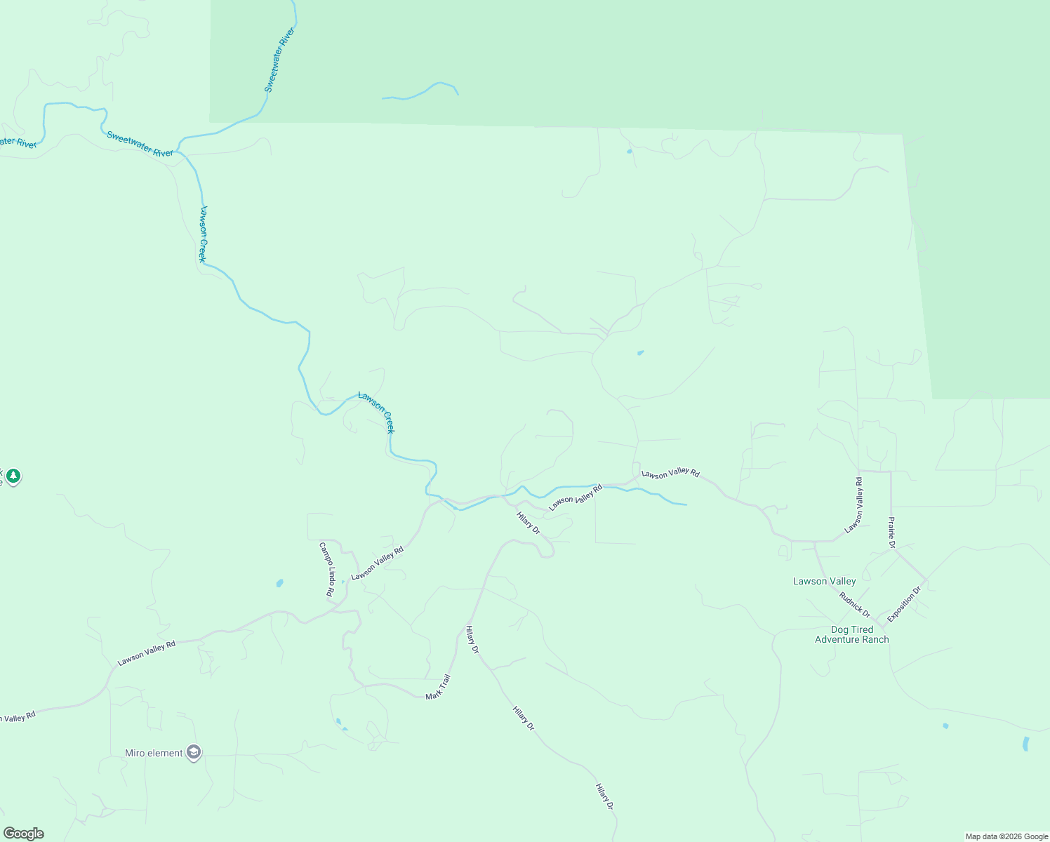 map of restaurants, bars, coffee shops, grocery stores, and more near 17076 Lawson Valley Road in Jamul