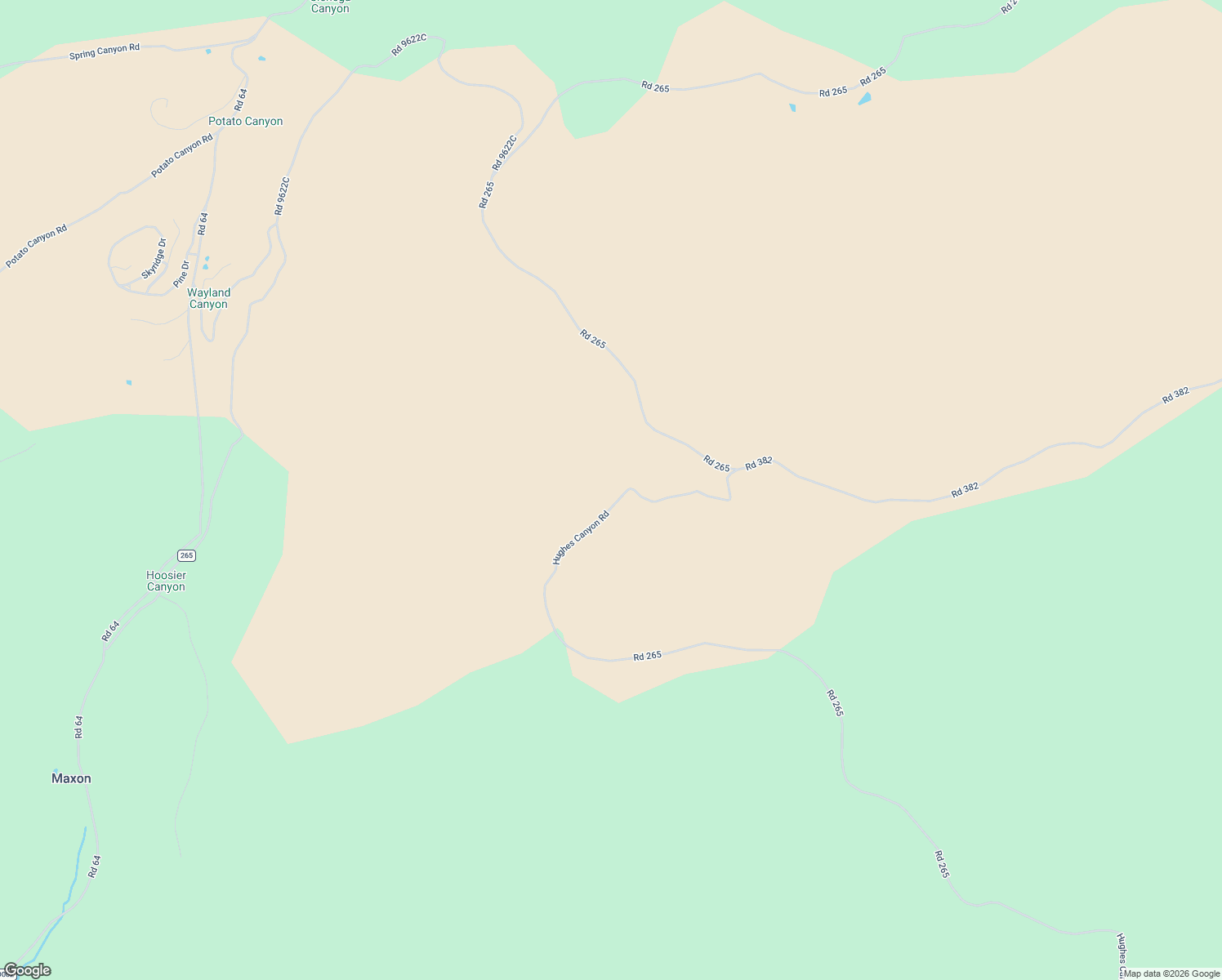 map of restaurants, bars, coffee shops, grocery stores, and more near Road 265 in Otero County