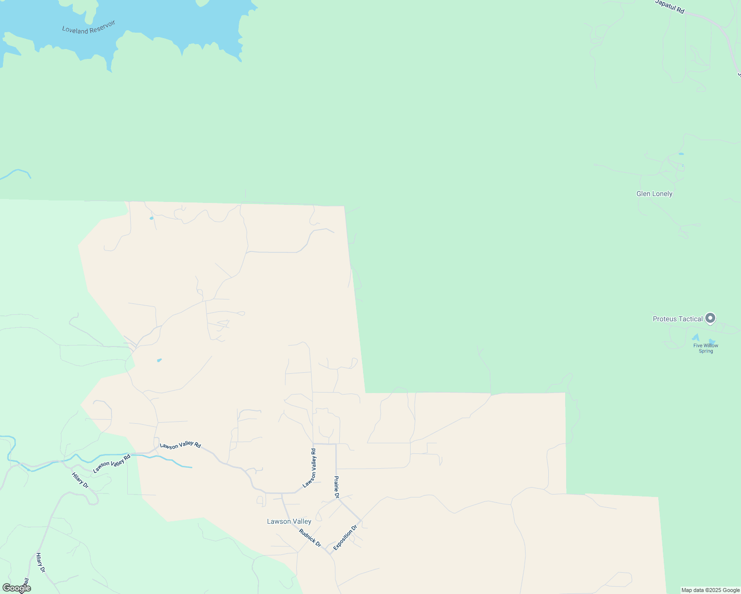 map of restaurants, bars, coffee shops, grocery stores, and more near 18540 West Boundary Truck Trail in Jamul