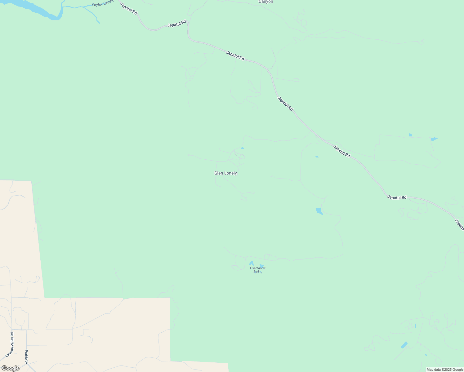 map of restaurants, bars, coffee shops, grocery stores, and more near 4722 Park Lane in Alpine