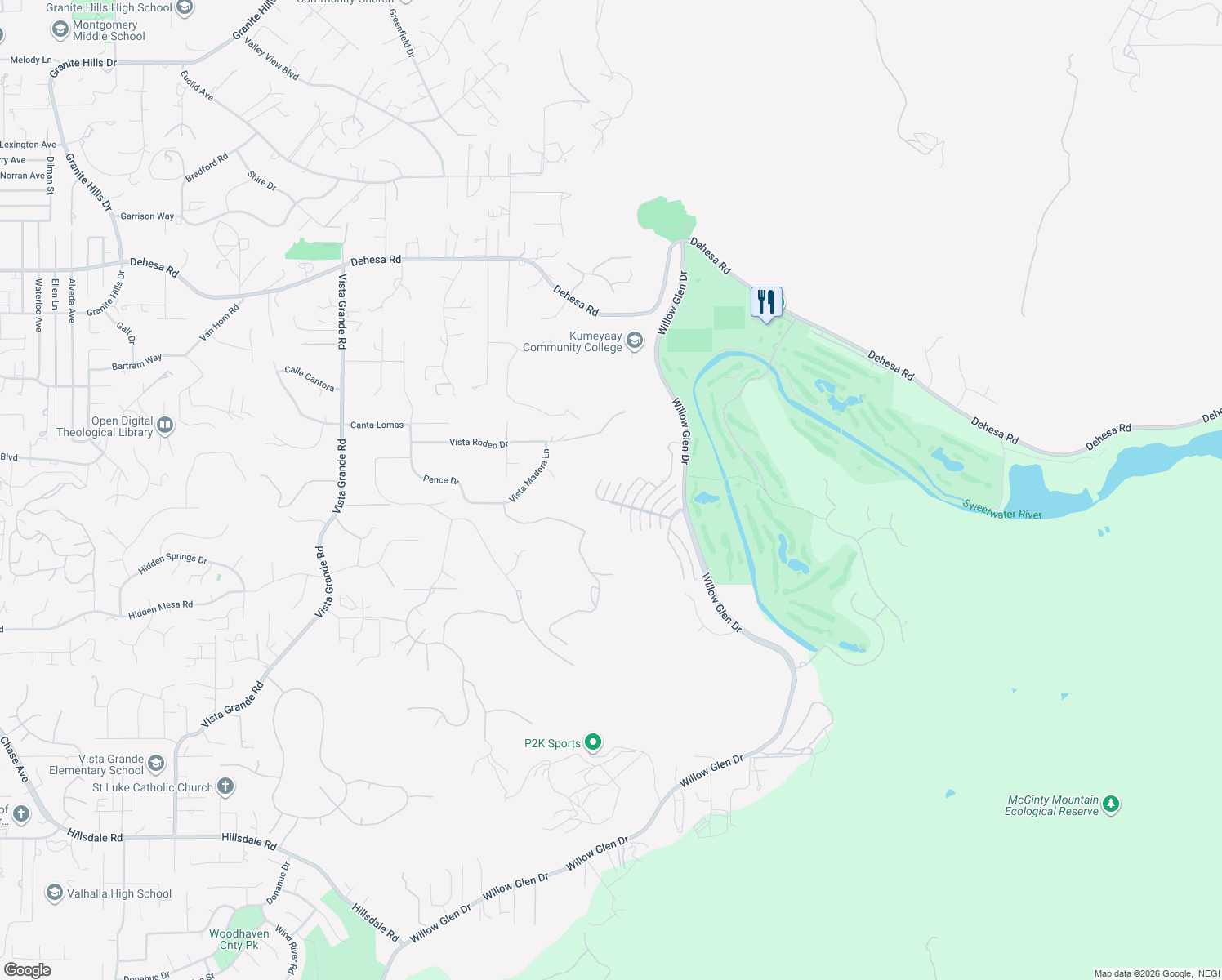 map of restaurants, bars, coffee shops, grocery stores, and more near 1201 Buttonwood Court in El Cajon