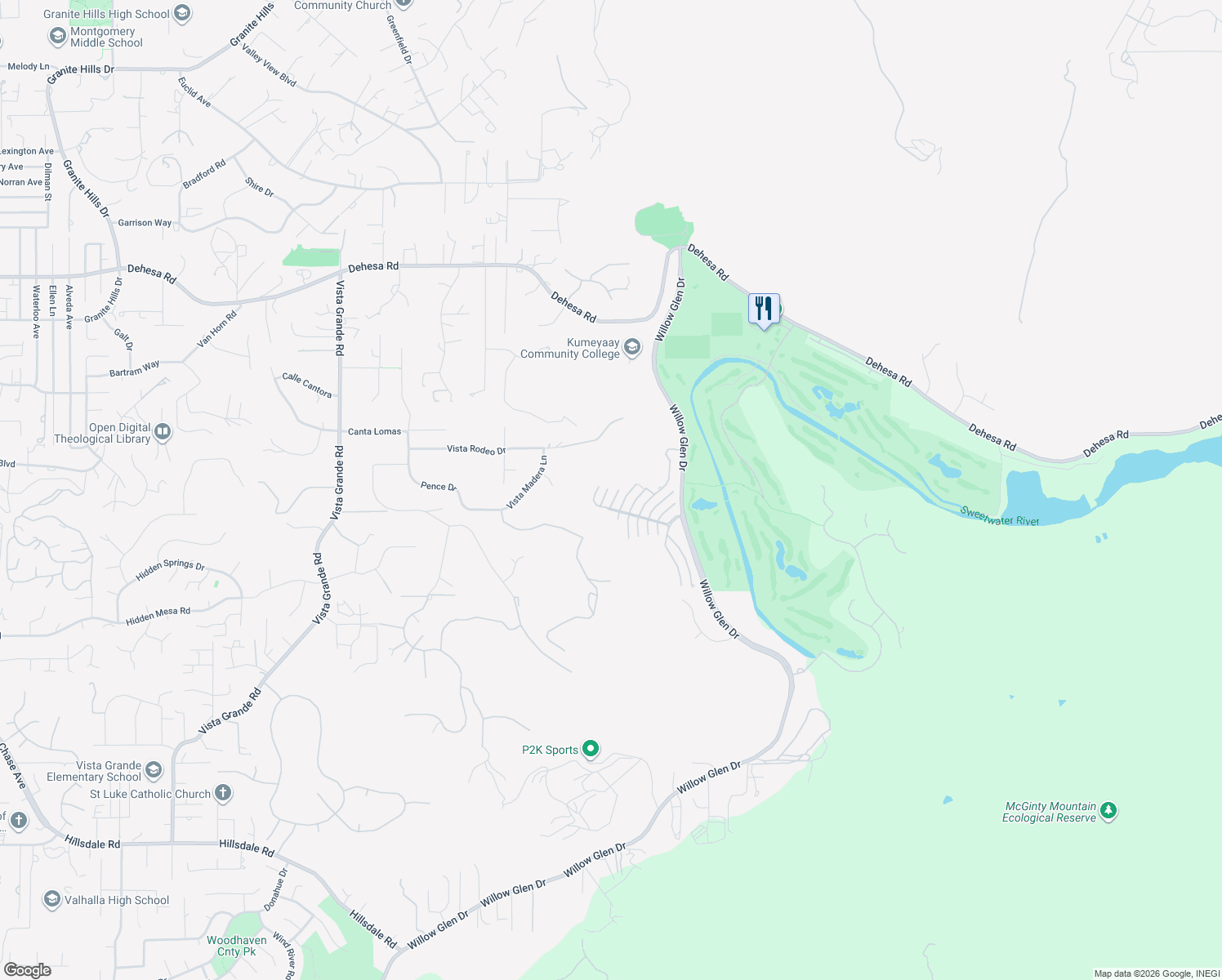 map of restaurants, bars, coffee shops, grocery stores, and more near 1201 Buttonwood Ct in El Cajon
