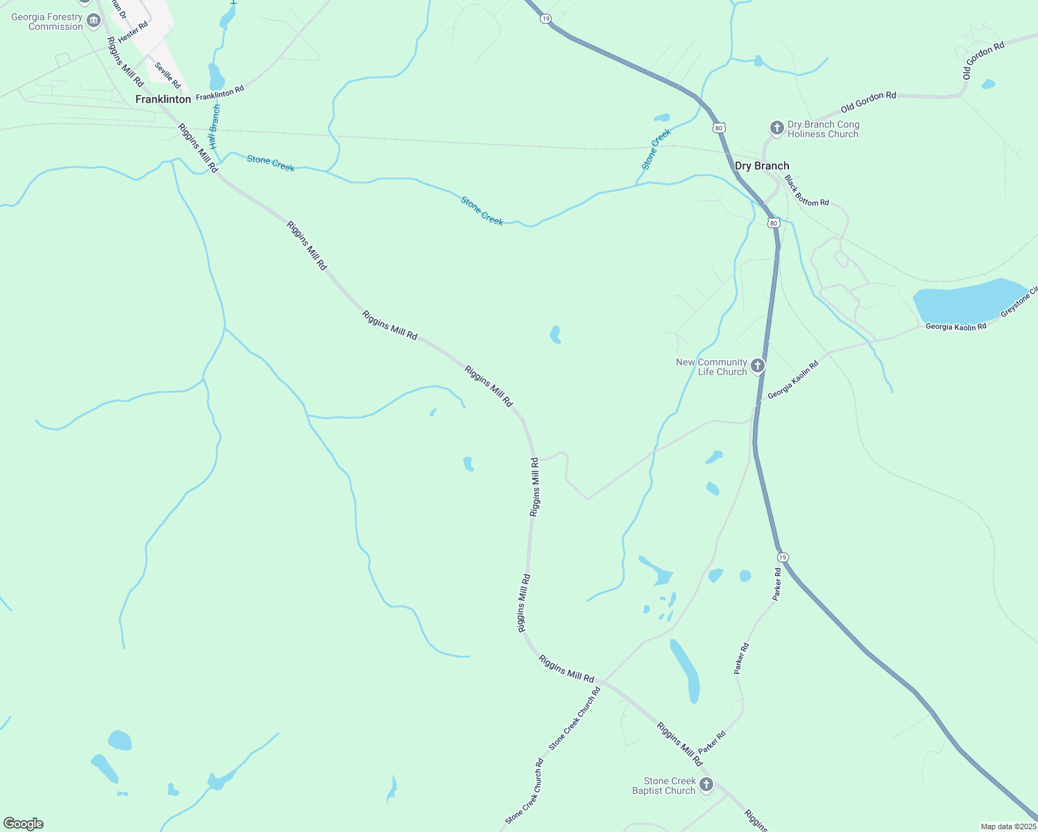 map of restaurants, bars, coffee shops, grocery stores, and more near 4164 Riggins Mill Road in Macon