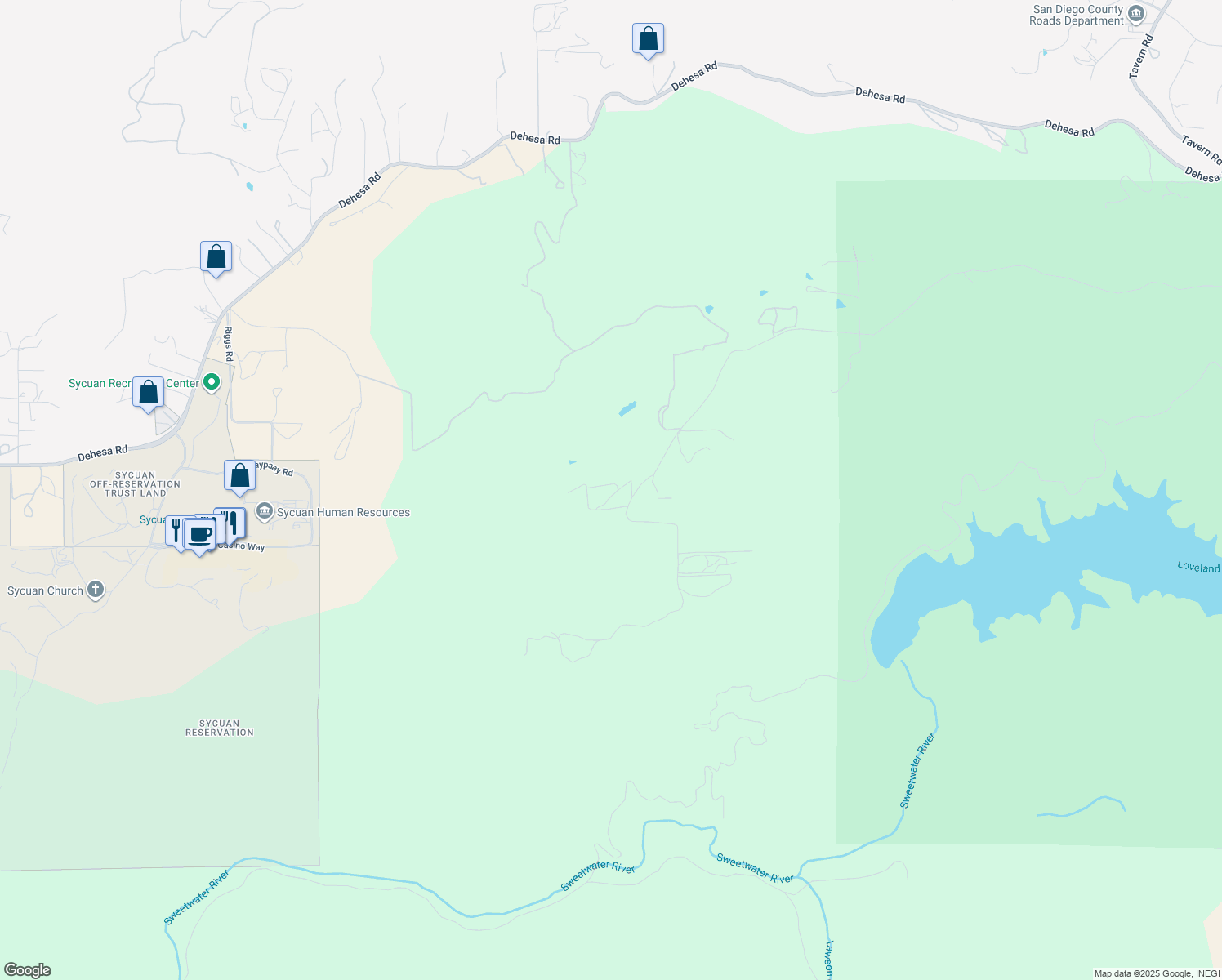 map of restaurants, bars, coffee shops, grocery stores, and more near 15914 Sequan Truck Trail in Alpine