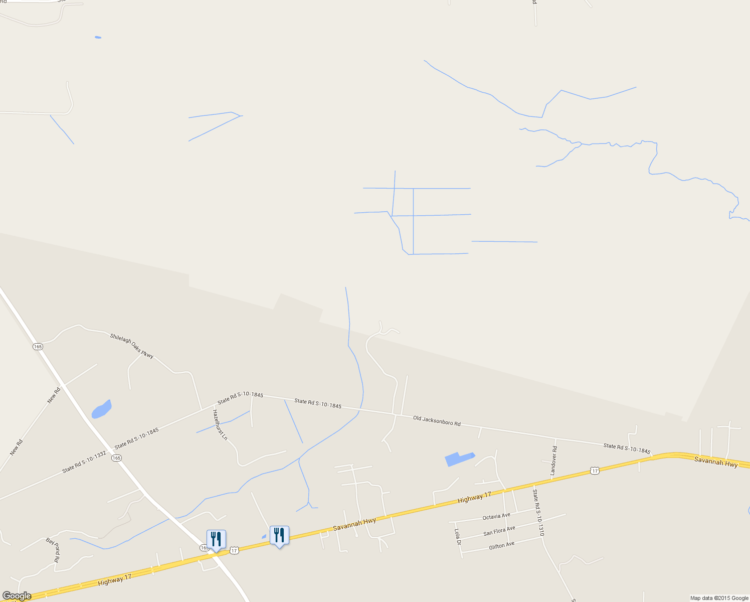 map of restaurants, bars, coffee shops, grocery stores, and more near 5950 Kelsey's Mill Road in Ravenel