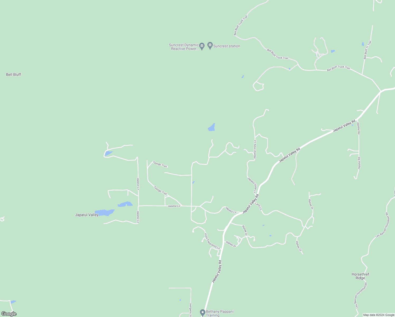 map of restaurants, bars, coffee shops, grocery stores, and more near 6304 Japatul Highlands Road in Alpine