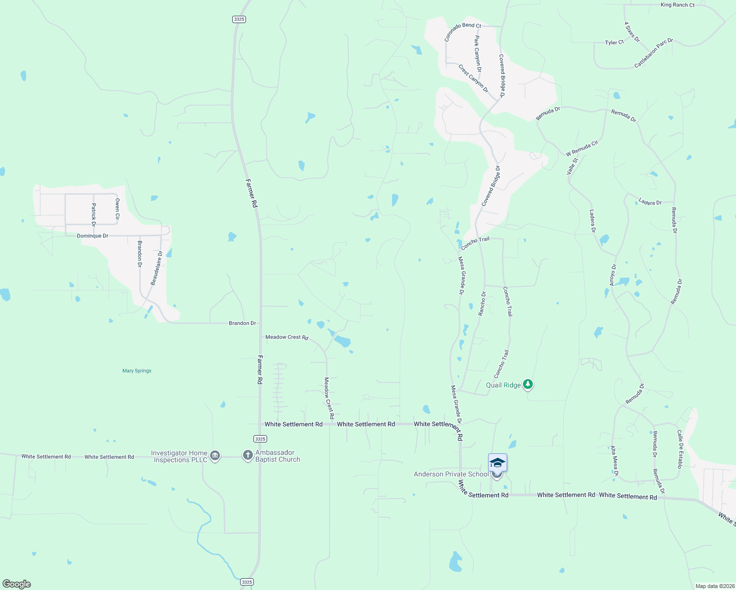 map of restaurants, bars, coffee shops, grocery stores, and more near 13823 Llano Drive in Weatherford