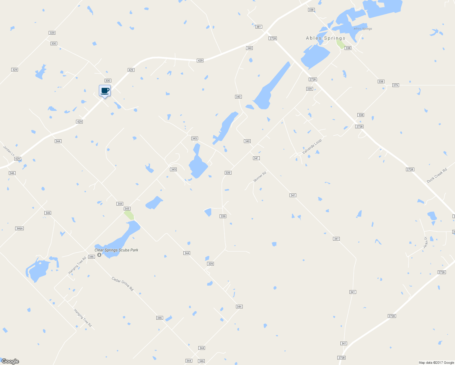 map of restaurants, bars, coffee shops, grocery stores, and more near 16575 County Road 339 in Terrell