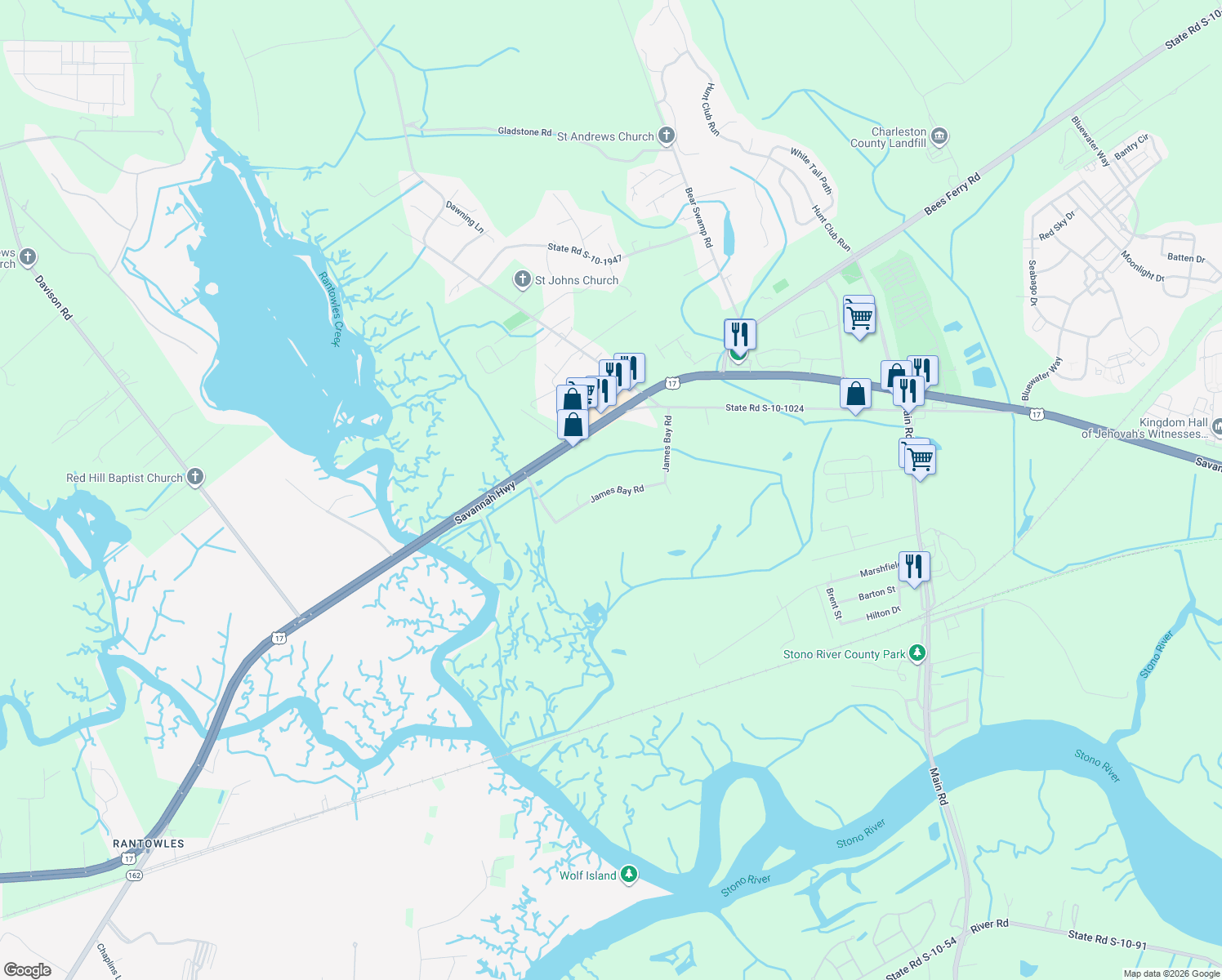 James Bay Road, Johns Island SC Walk Score