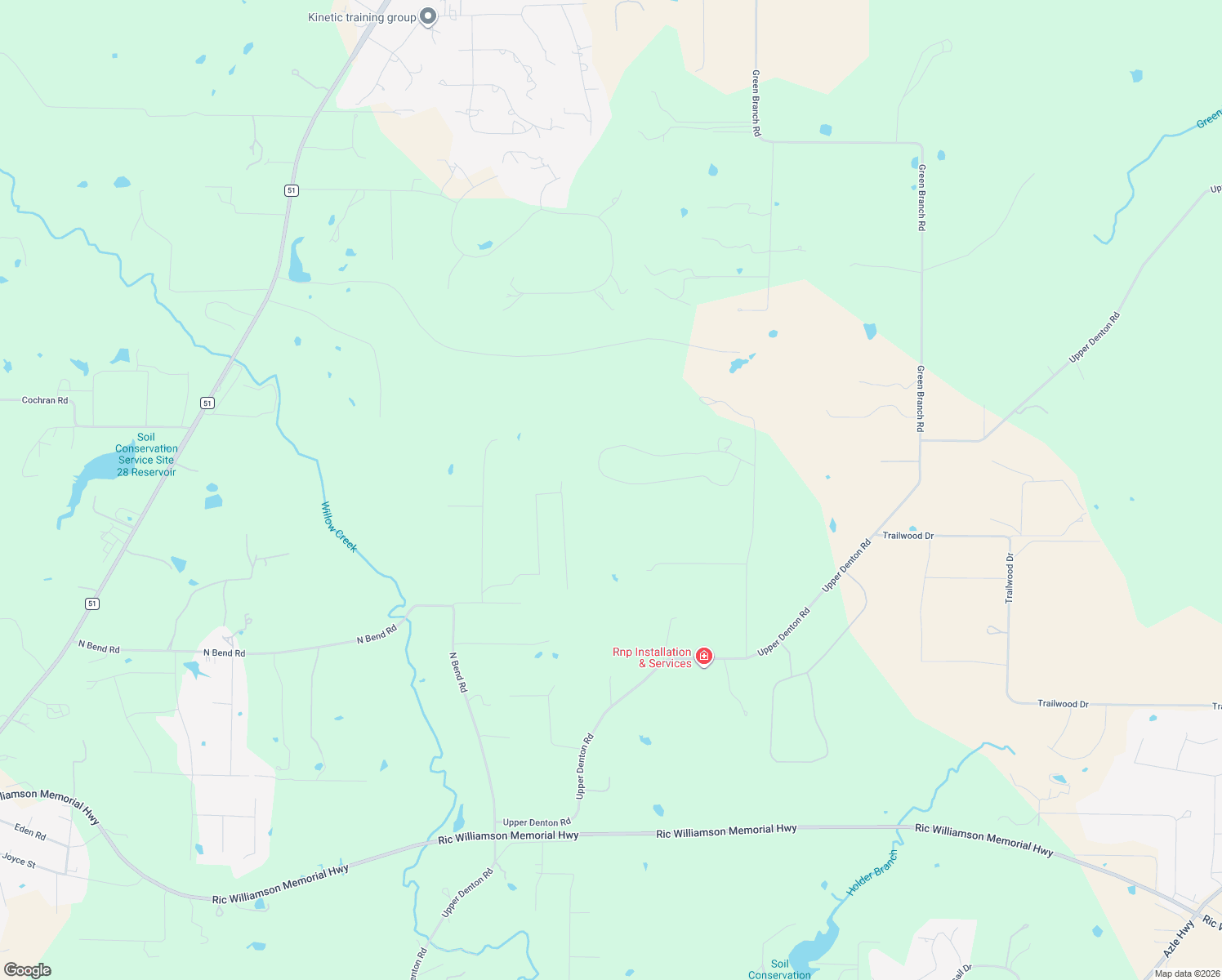map of restaurants, bars, coffee shops, grocery stores, and more near 224 Hidden Creek Loop in Weatherford