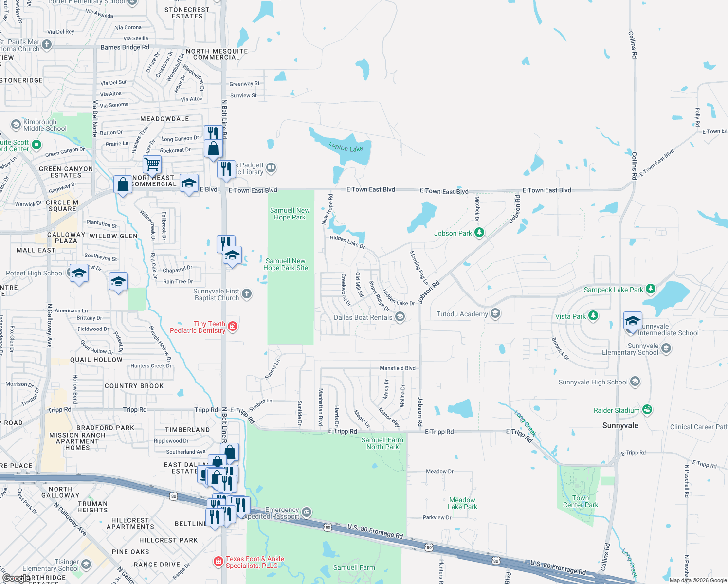 map of restaurants, bars, coffee shops, grocery stores, and more near 296 Old Mill Rd in Sunnyvale