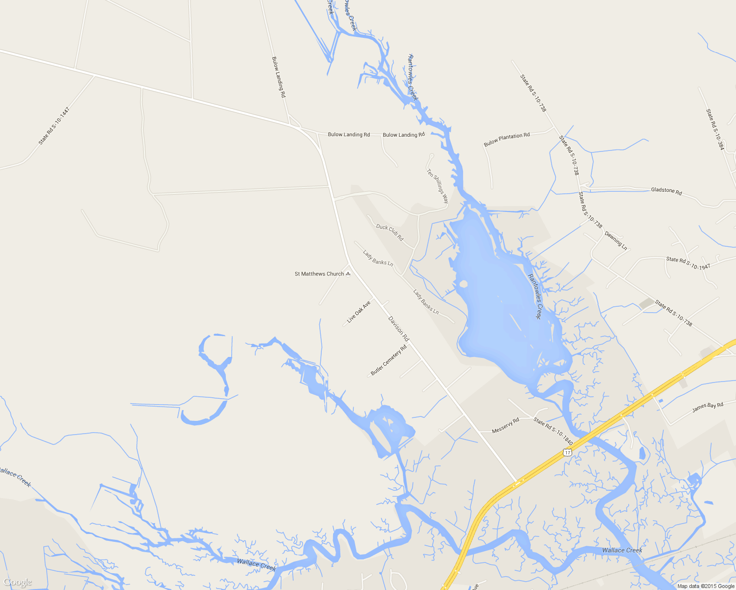 map of restaurants, bars, coffee shops, grocery stores, and more near 4309 Davison Road in Ravenel