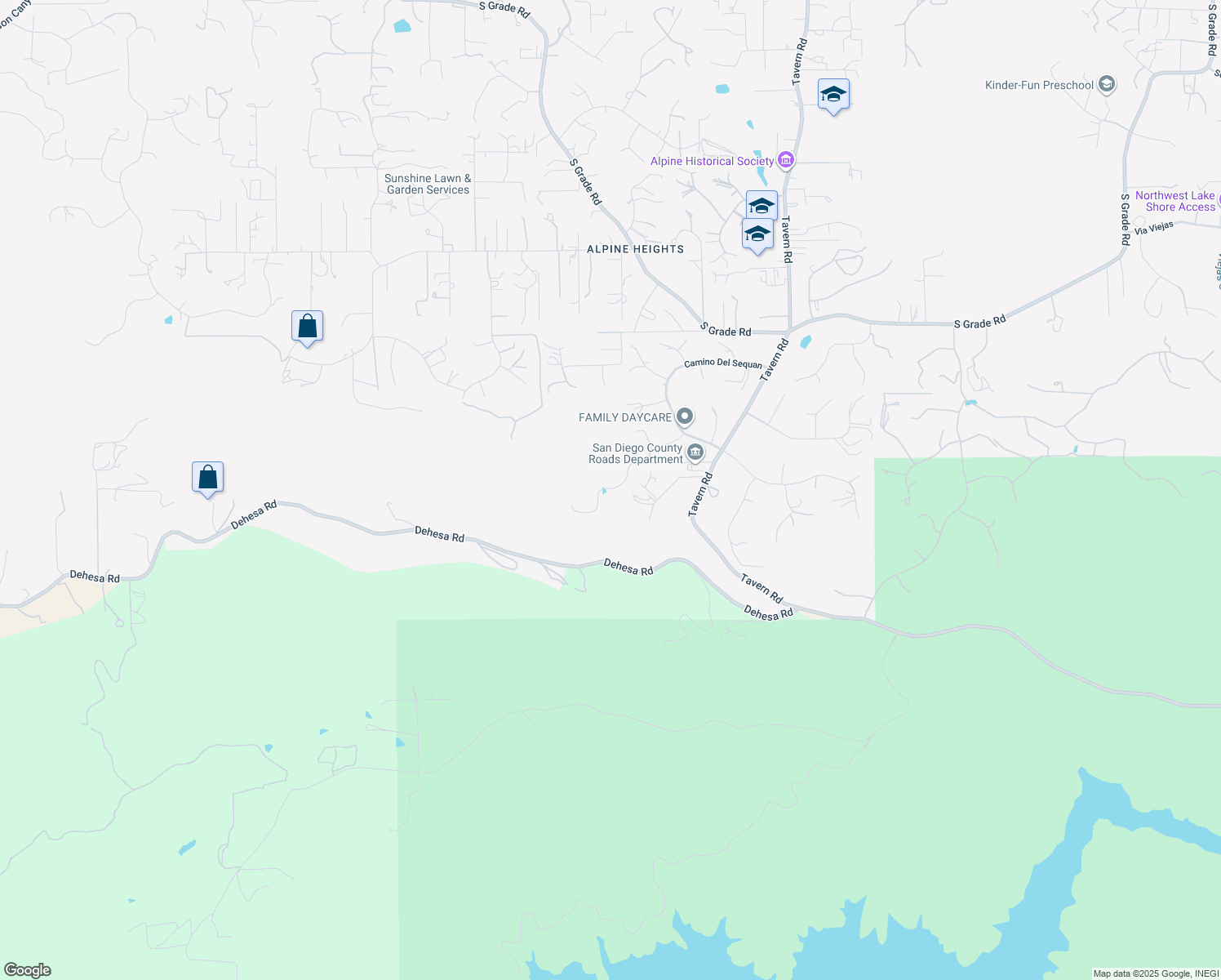 map of restaurants, bars, coffee shops, grocery stores, and more near 2846 Real Way Lane in Alpine