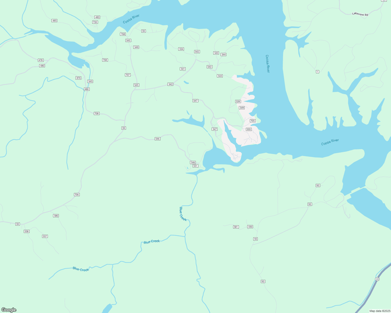 map of restaurants, bars, coffee shops, grocery stores, and more near 71 County Road 551 in Verbena