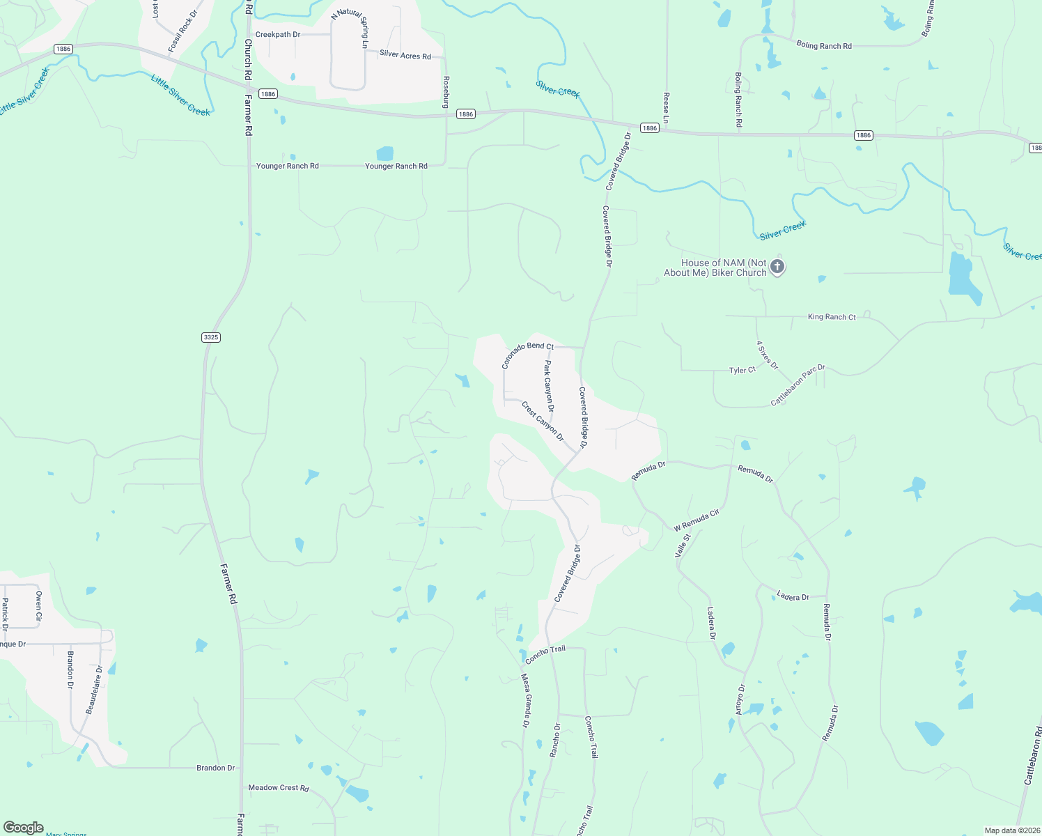 map of restaurants, bars, coffee shops, grocery stores, and more near 161 Crest Canyon Drive in Fort Worth
