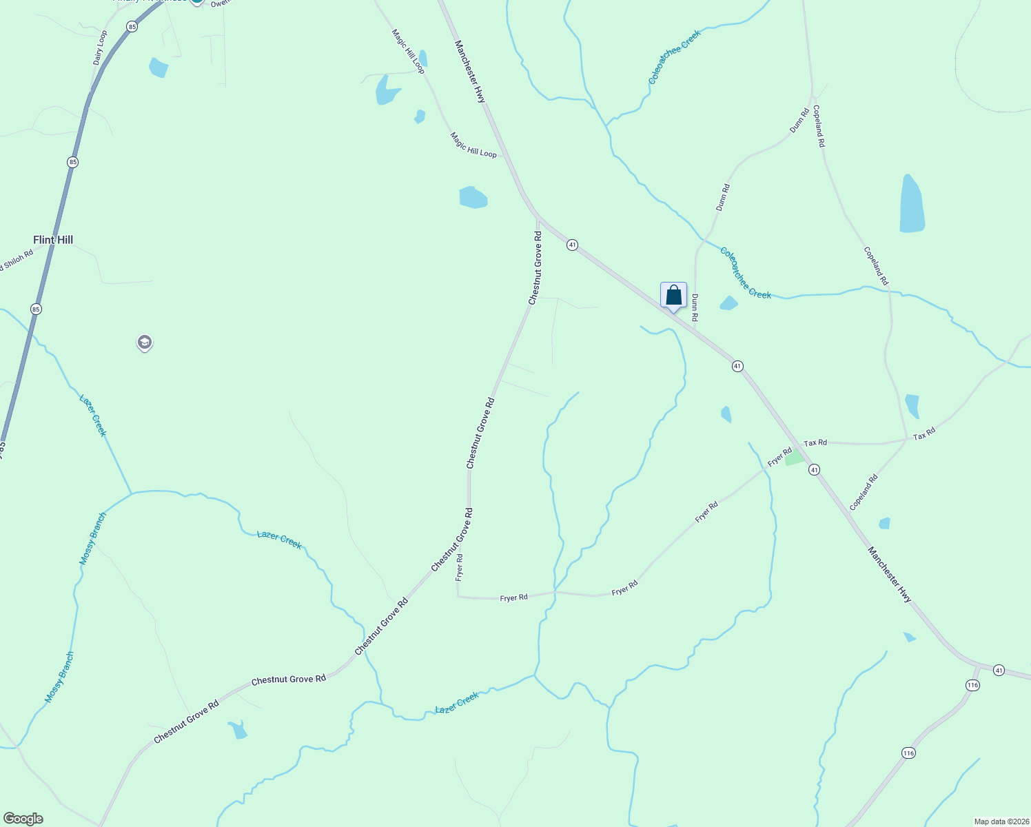 map of restaurants, bars, coffee shops, grocery stores, and more near 114 Boulton Road in Shiloh