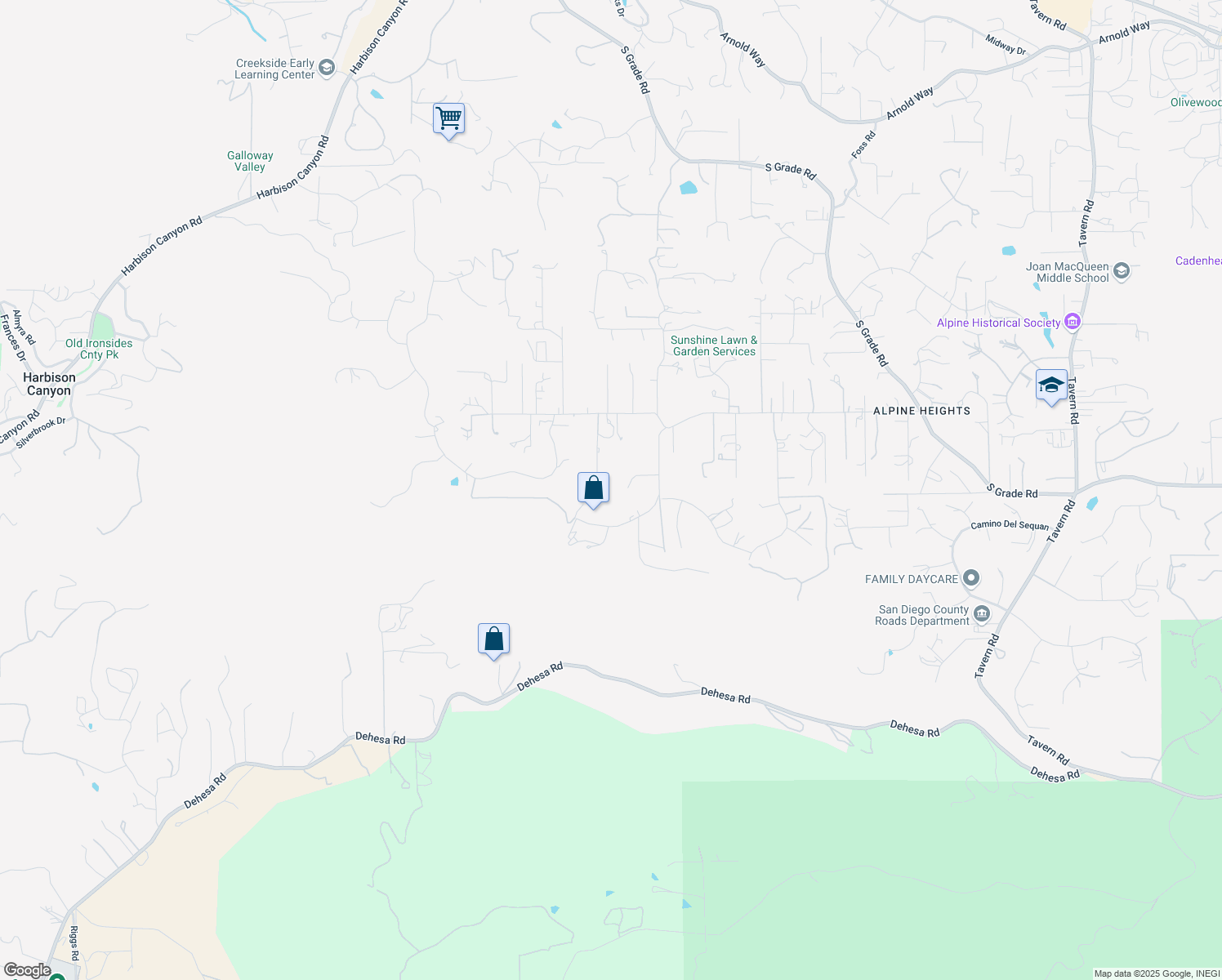 map of restaurants, bars, coffee shops, grocery stores, and more near 2299 Corine Way in Alpine