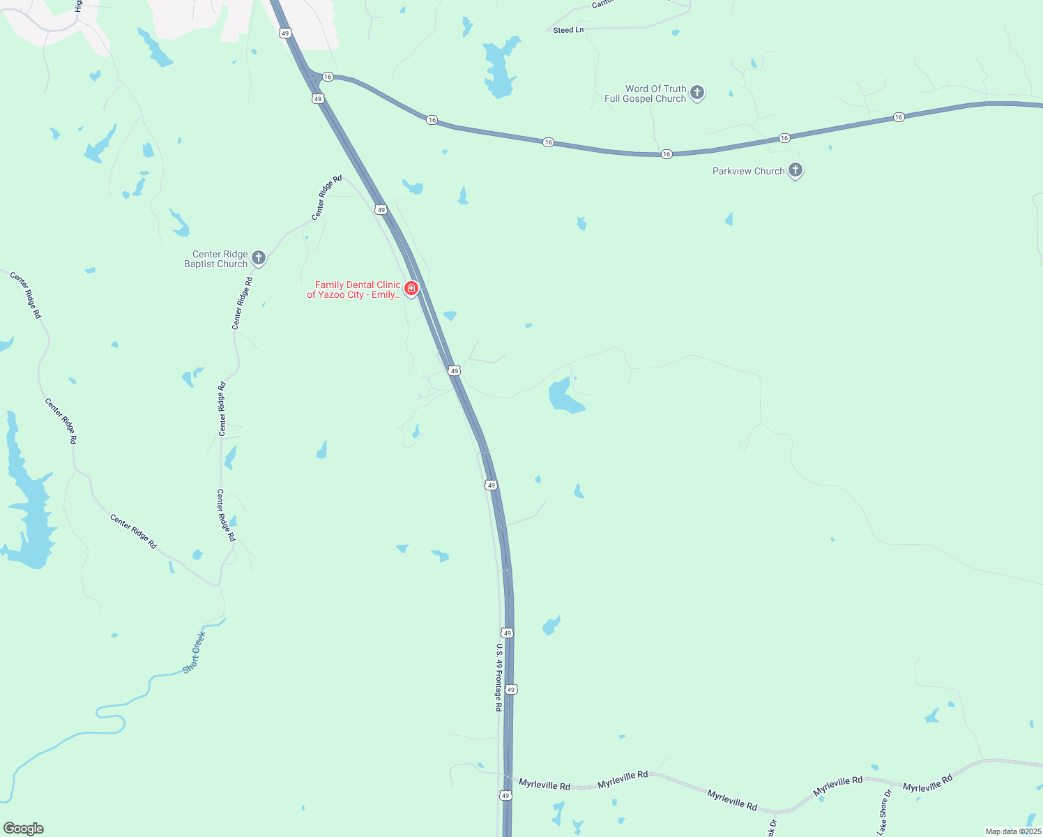 map of restaurants, bars, coffee shops, grocery stores, and more near Witherspoon Road in Yazoo City