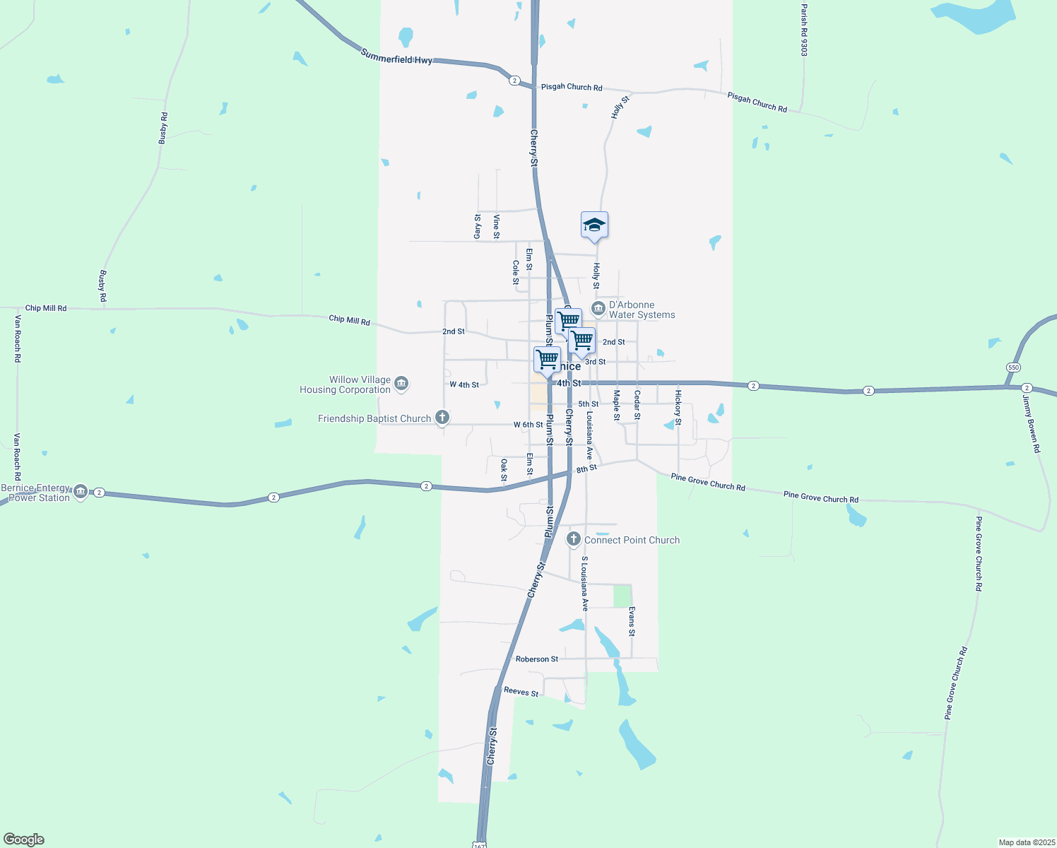 map of restaurants, bars, coffee shops, grocery stores, and more near 157 West 6th Street in Bernice