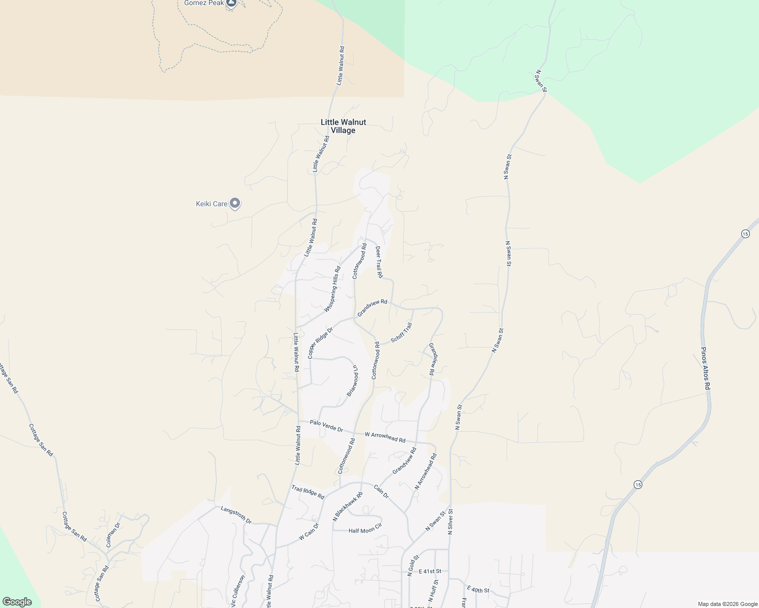 map of restaurants, bars, coffee shops, grocery stores, and more near 4592-4698 Grandview Rd in Silver City
